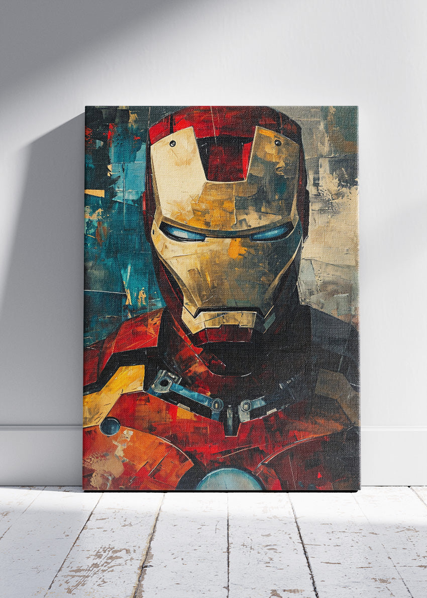 Iron Man Abstract Portrait Canvas & Poster Print – AI PRINT LAB