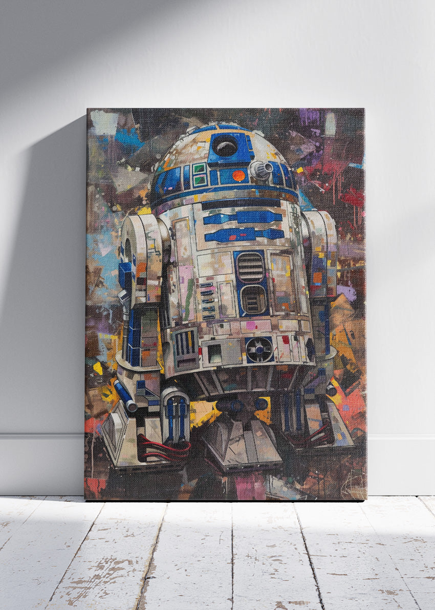 R2-D2 Abstract Star Wars Portrait Canvas & Poster Print – AI PRINT LAB