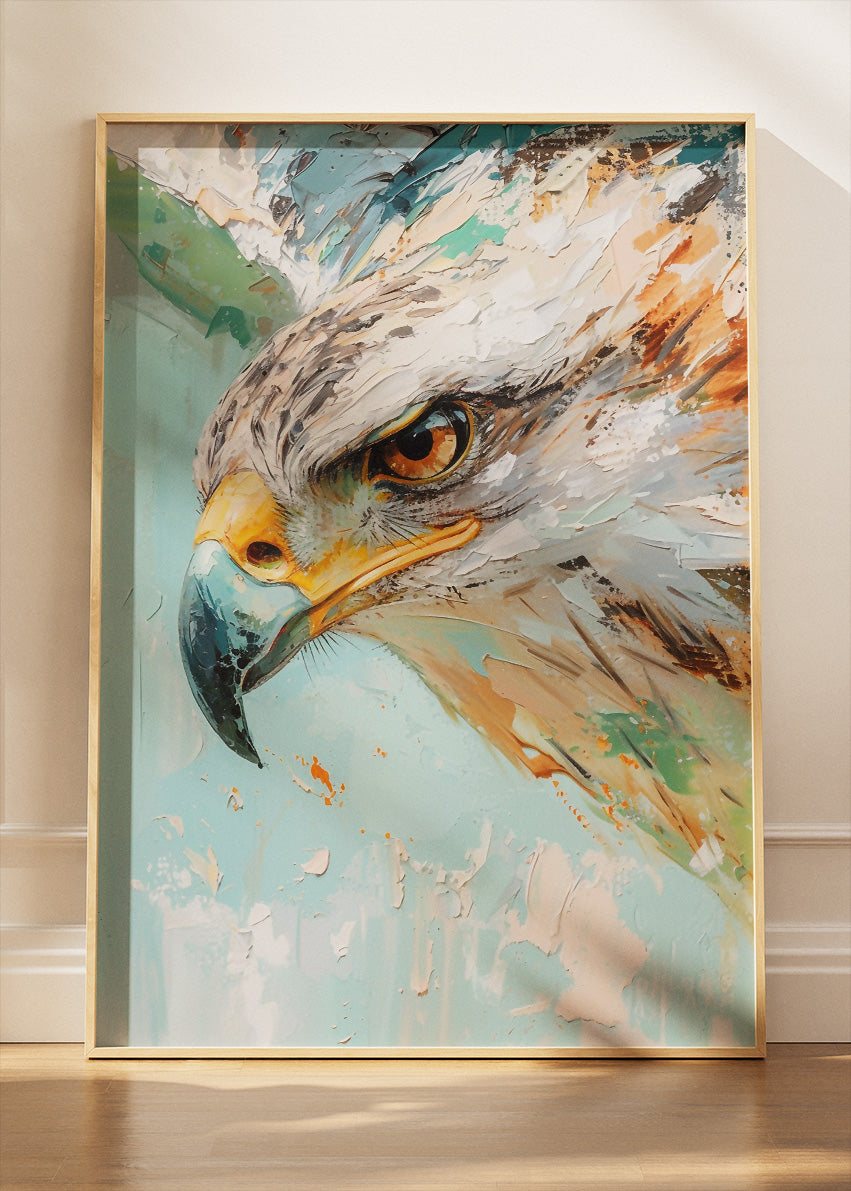 Eagle Head Wall Art Print & Canvas – Powerful Modern Bird of Prey Artwork