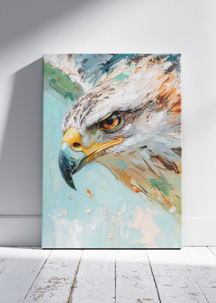 Eagle Head Wall Art Print & Canvas – Powerful Modern Bird of Prey Artwork