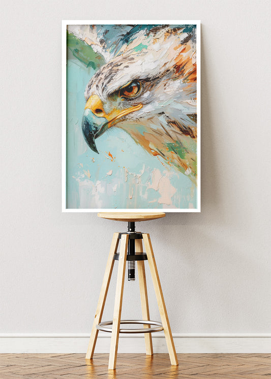 Eagle Head Wall Art Print & Canvas – Powerful Modern Bird of Prey Artwork