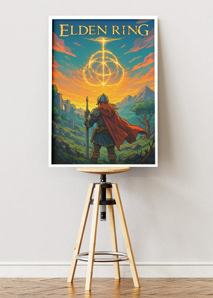 Elden Ring Wall Art | Epic Dark Fantasy Open World Gaming Poster & Canvas