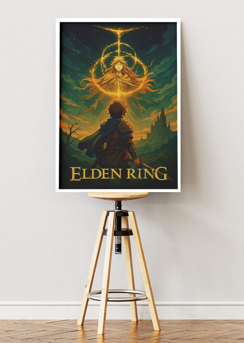Elden Ring Wall Art | Mythical Dark Fantasy Gaming Poster & Canvas