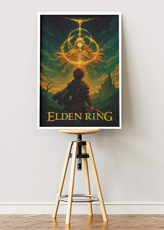Elden Ring Wall Art | Mythical Dark Fantasy Gaming Poster & Canvas