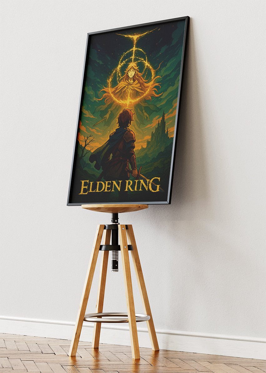 Elden Ring Wall Art | Mythical Dark Fantasy Gaming Poster & Canvas