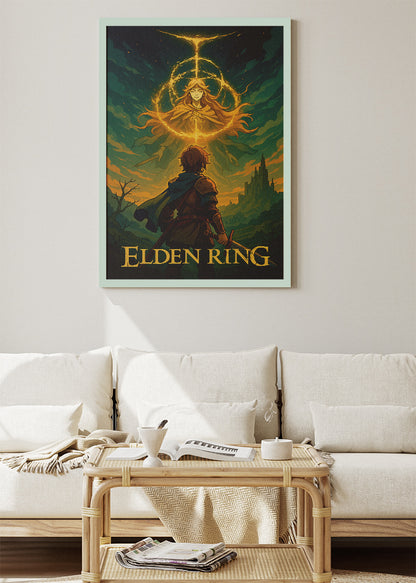 Elden Ring Wall Art | Mythical Dark Fantasy Gaming Poster & Canvas