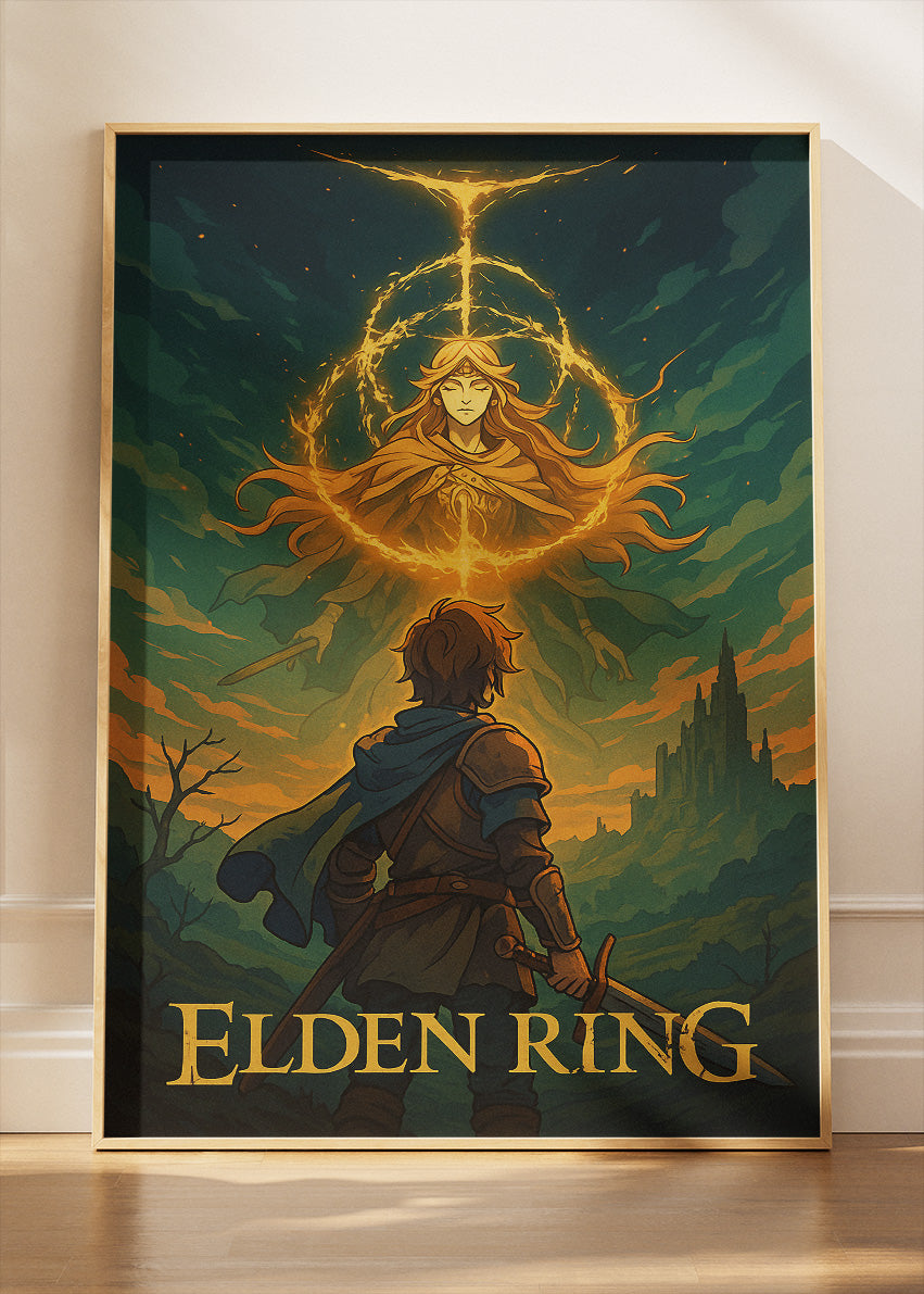 Elden Ring Wall Art | Mythical Dark Fantasy Gaming Poster & Canvas
