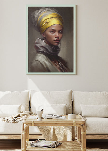 Elegant African Queen Portrait Canvas & Poster Print – AI PRINT LAB