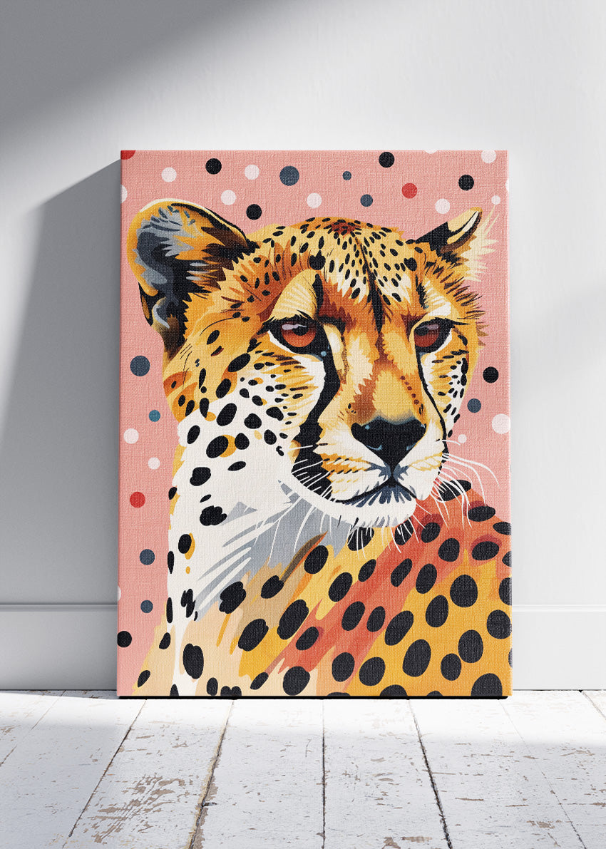 Elegant Cheetah Canvas Print & Poster – Modern Pop Art Animal Wall Decor