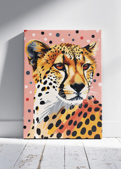 Elegant Cheetah Canvas Print & Poster – Modern Pop Art Animal Wall Decor
