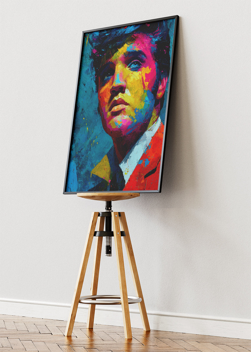 Elvis Presley Colour Pop Portrait Wall Art Poster & Canvas