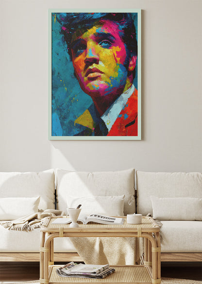 Elvis Presley Colour Pop Portrait Wall Art Poster & Canvas