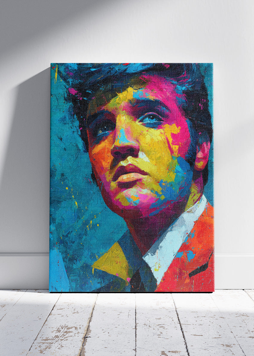 Elvis Presley Colour Pop Portrait Wall Art Poster & Canvas