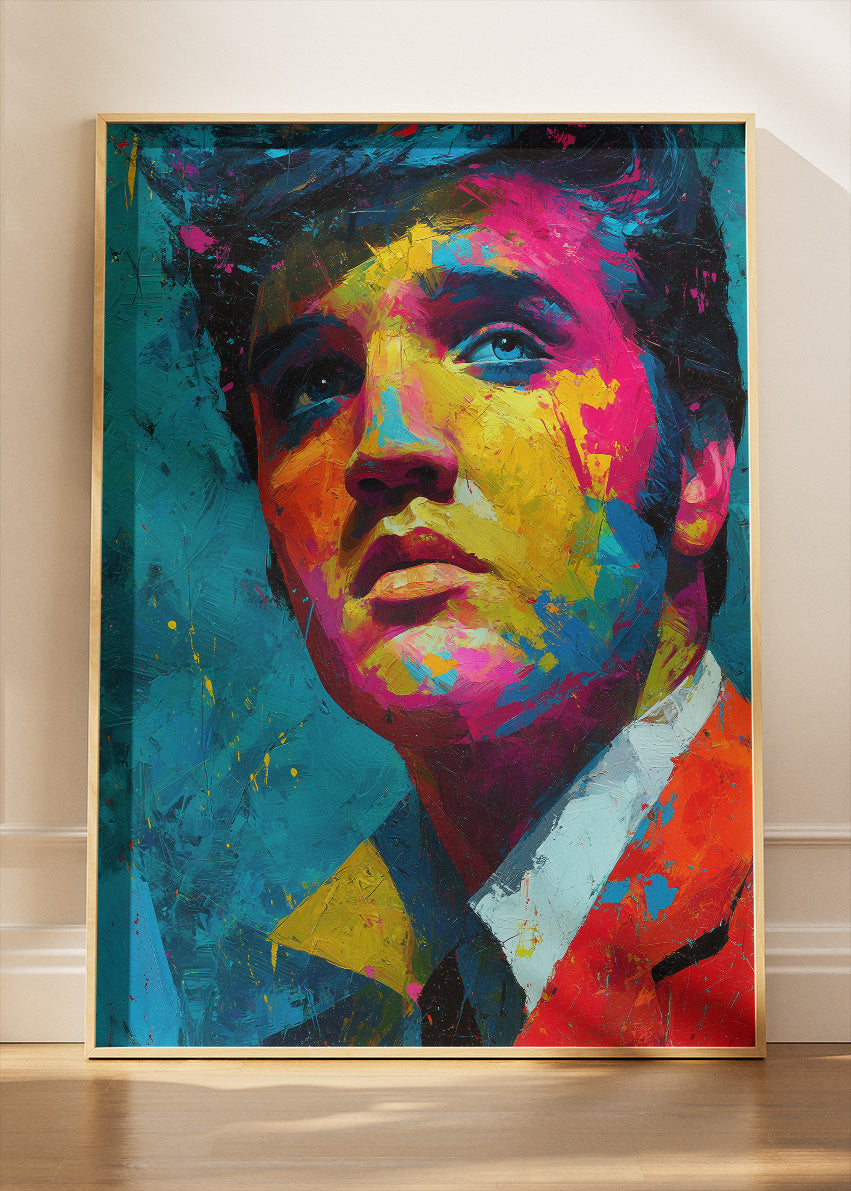 Elvis Presley Colour Pop Portrait Wall Art Poster & Canvas