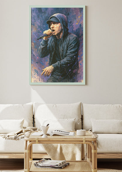 Eminem Live Performance Portrait Wall Art Poster & Canvas