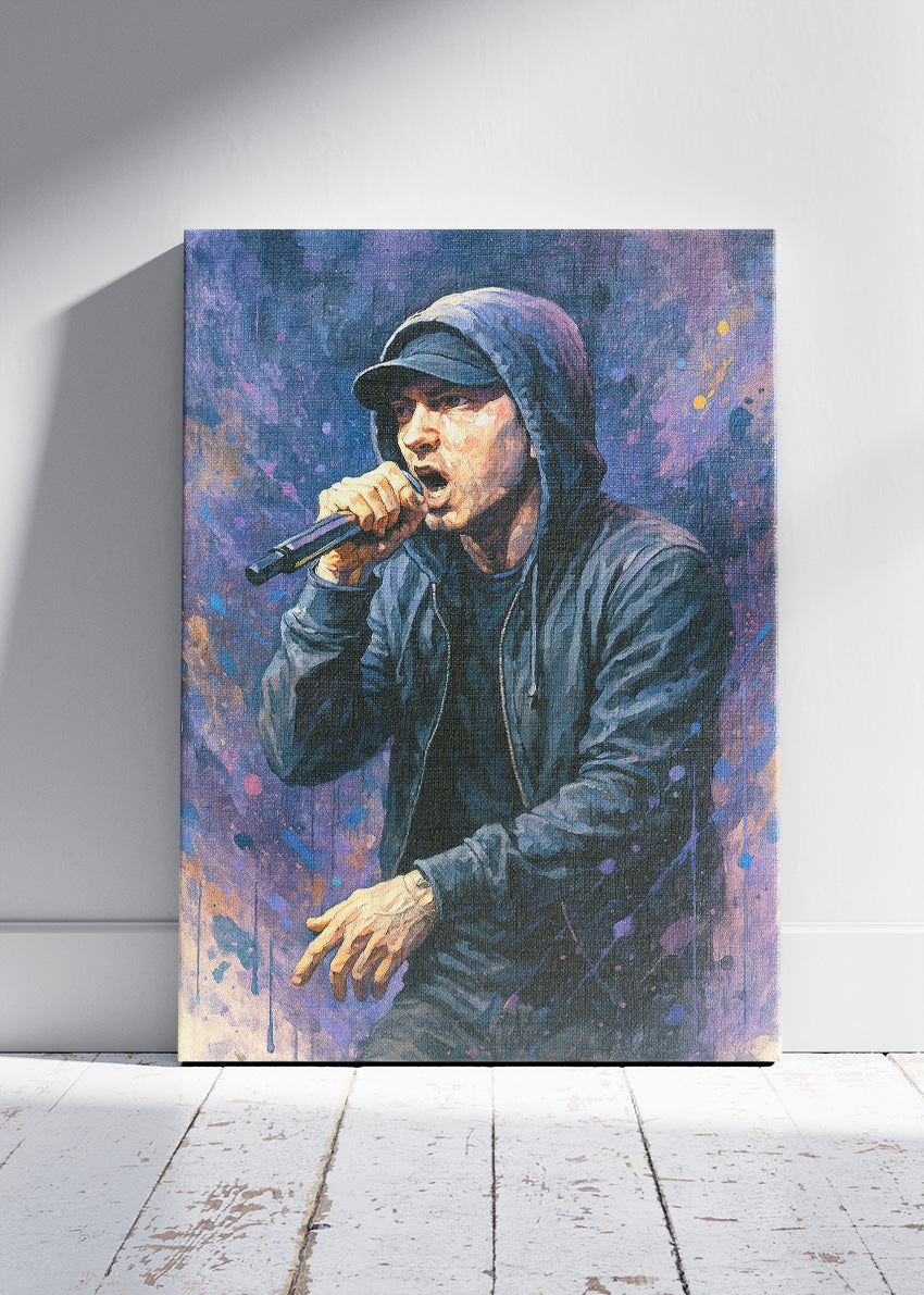 Eminem Live Performance Portrait Wall Art Poster & Canvas