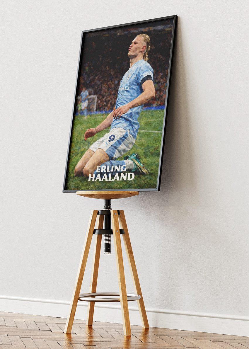 Erling Haaland Goal Celebration Poster Canvas & Print – AI PRINT LAB