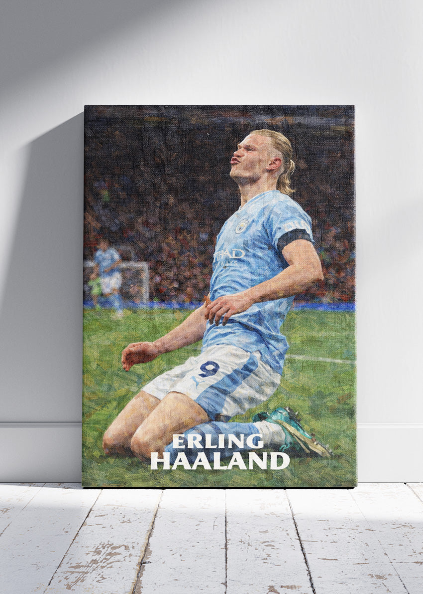 Erling Haaland Goal Celebration Poster Canvas & Print – AI PRINT LAB