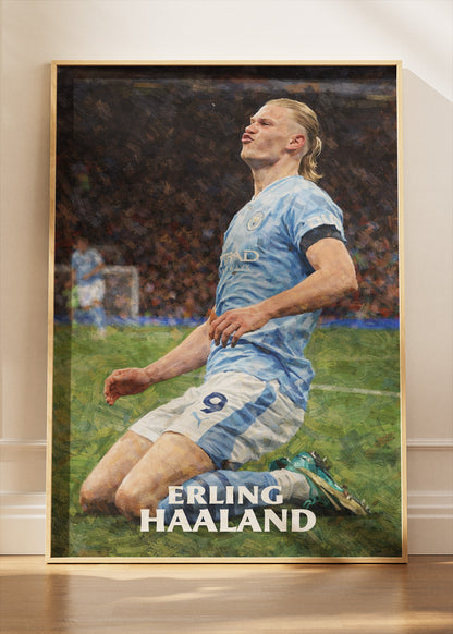 Erling Haaland Goal Celebration Poster Canvas & Print – AI PRINT LAB