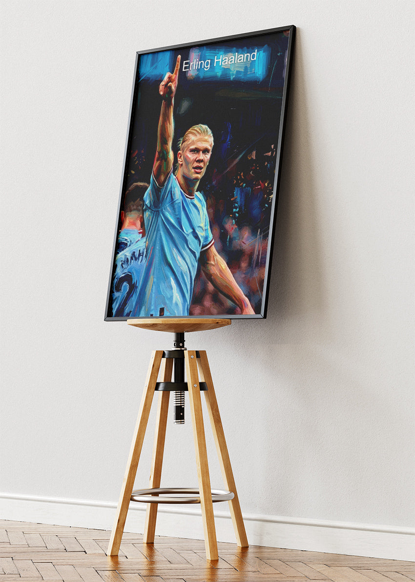 Erling Haaland Manchester City Poster Canvas & Print – AI PRINT LAB