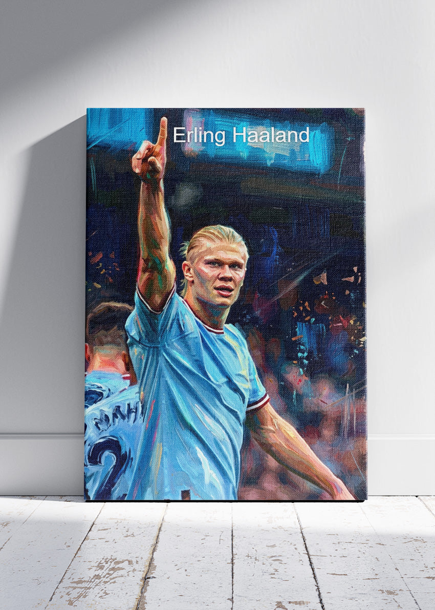 Erling Haaland Manchester City Poster Canvas & Print – AI PRINT LAB