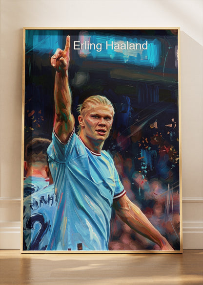 Erling Haaland Manchester City Poster Canvas & Print – AI PRINT LAB