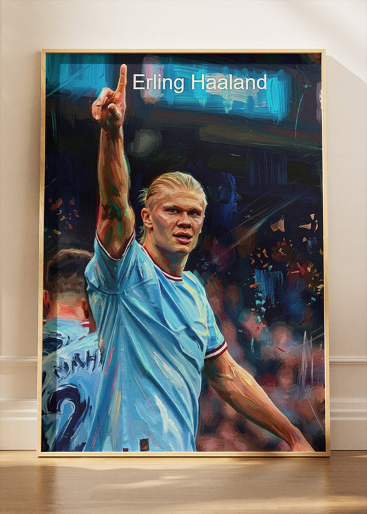 Erling Haaland Manchester City Poster Canvas & Print – AI PRINT LAB