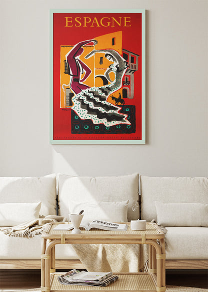Espagne Spain Poster & Canvas Print – Vintage Flamenco Dancer Spanish Travel Art