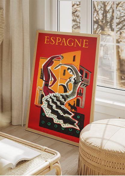 Espagne Spain Poster & Canvas Print – Vintage Flamenco Dancer Spanish Travel Art