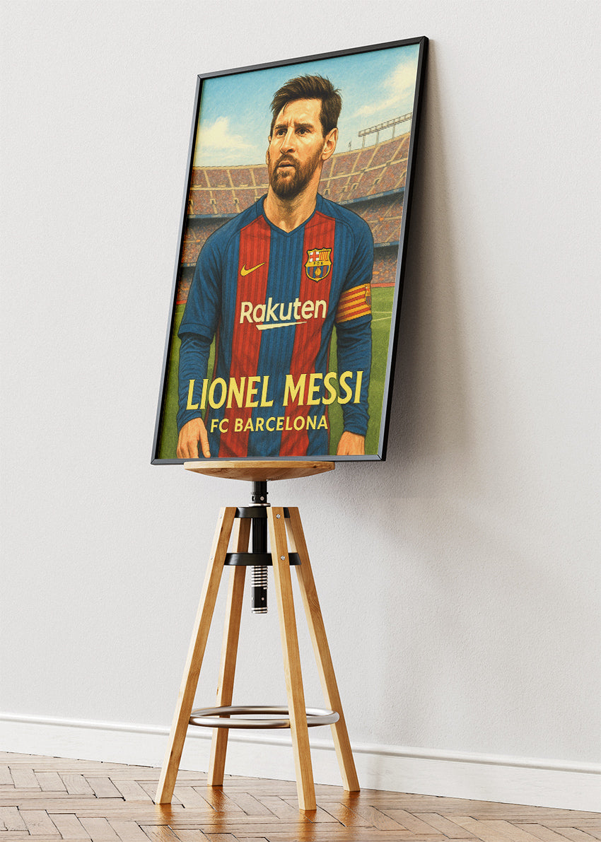 FC Barcelona Lionel Messi Wall Art | Iconic Football Legend Poster & Canvas