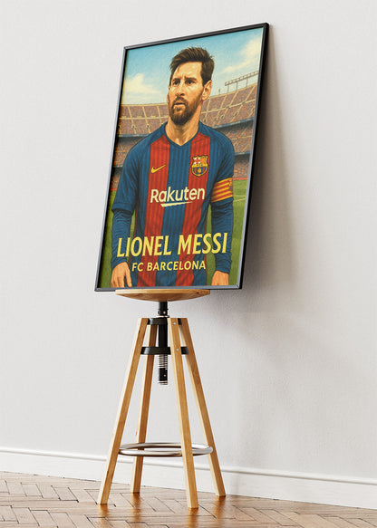 FC Barcelona Lionel Messi Wall Art | Iconic Football Legend Poster & Canvas