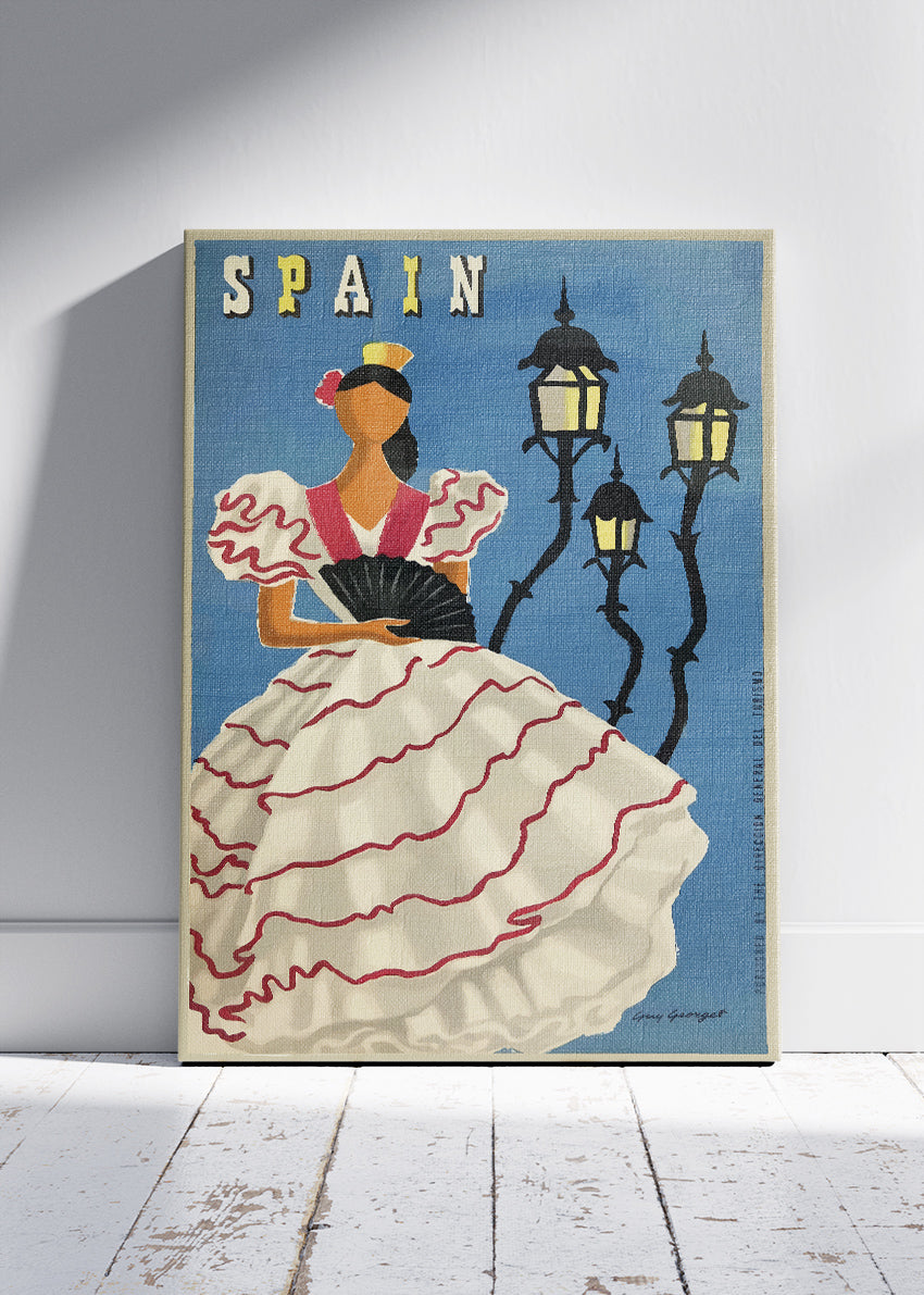 Spain Flamenco Dancer Poster & Canvas Print – Vintage Spanish Travel Art