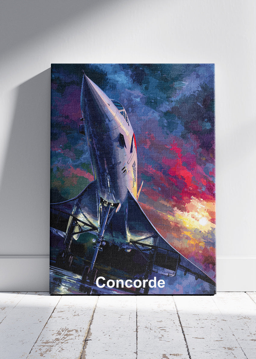 Concorde Supersonic Jet Poster & Canvas Print – Dramatic Aviation Art – Aiprintlab