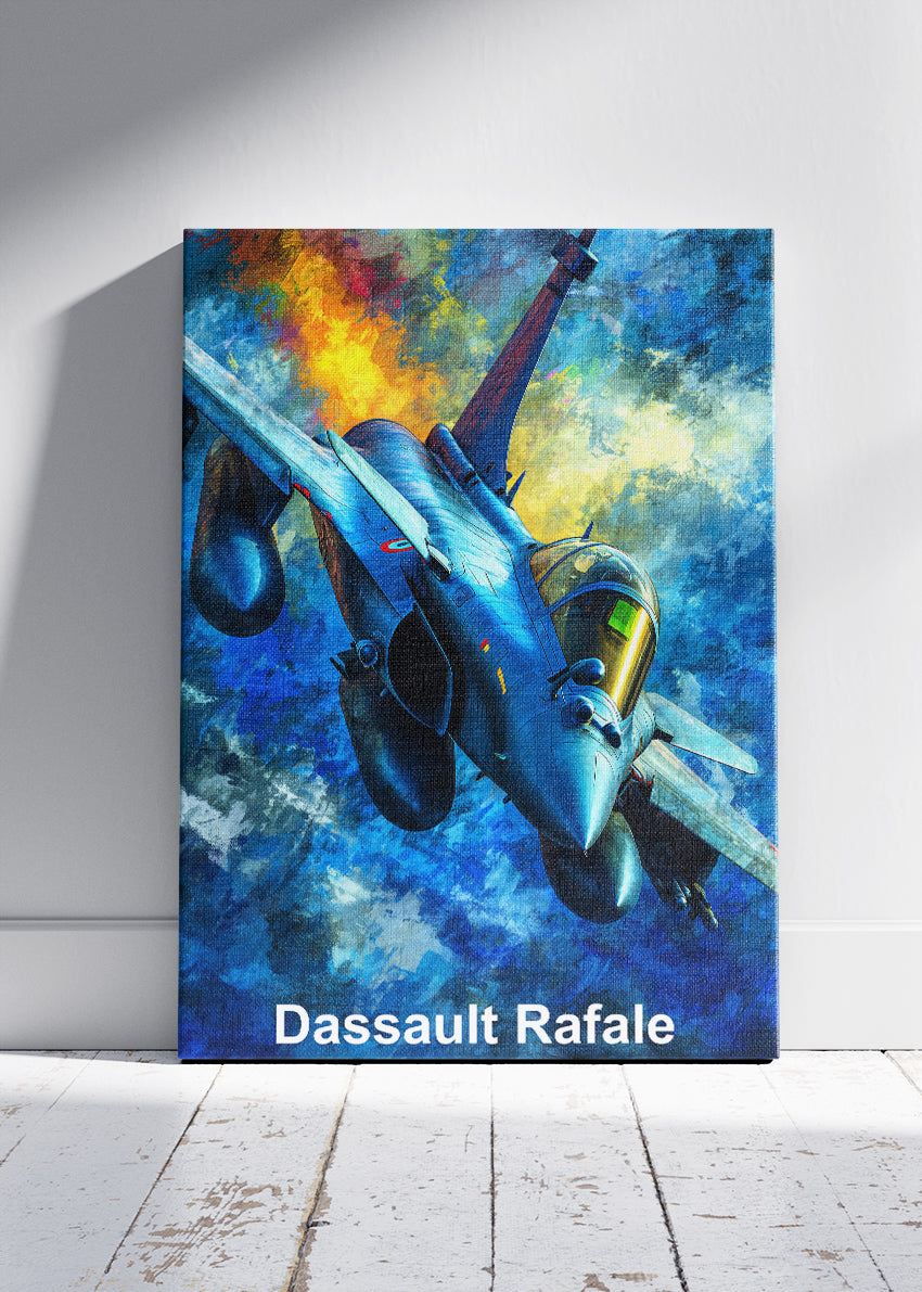 Dassault Rafale Fighter Jet Poster & Canvas Print – Modern Aviation Art – Aiprintlab