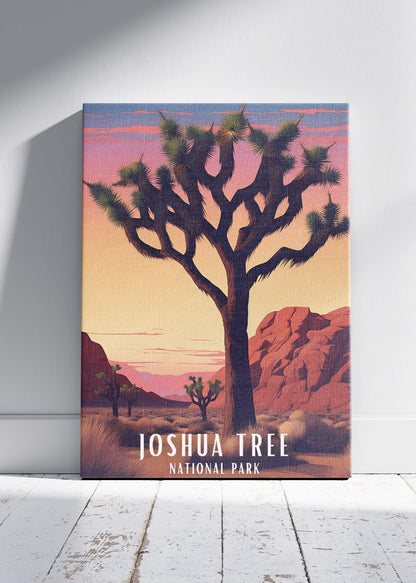 Joshua Tree National Park Poster & Canvas Print – Desert Sunset Landscape Wall Art