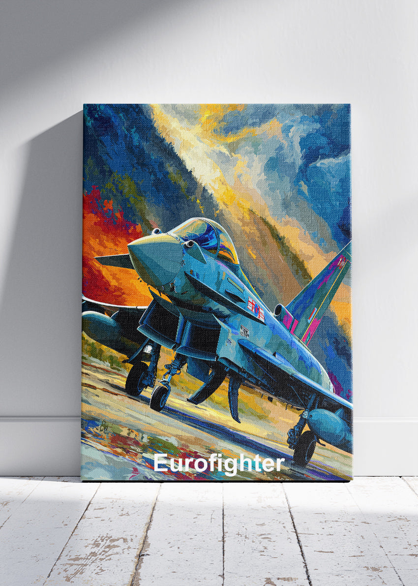 Eurofighter Typhoon Jet Poster & Canvas Print – Modern Fighter Aircraft Art – Aiprintlab