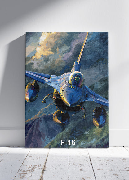 F-16 Fighting Falcon Poster & Canvas Print – Fighter Jet Wall Art