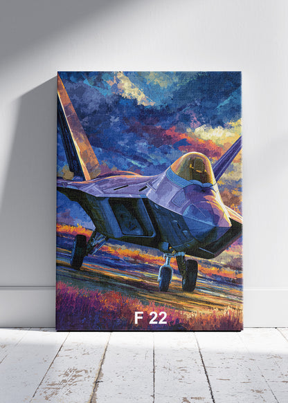 F-22 Raptor Poster & Canvas Print – Stealth Fighter Jet Wall Art