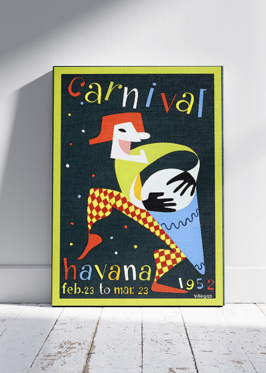 Havana Cuba Carnival 1952 Poster & Canvas Print – Vintage Retro Art