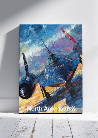 North American X-Series Aircraft Poster & Canvas Print – Illustrated Experimental Jet Wall Art