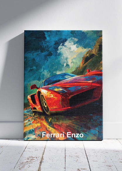 Ferrari Enzo Dynamic Drive Art Poster & Canvas Print – Legendary Italian Supercar Wall Art