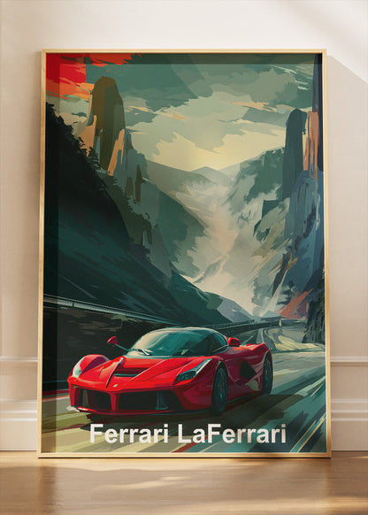 Ferrari LaFerrari Art Poster & Canvas Print – Cinematic Hypercar Wall Art