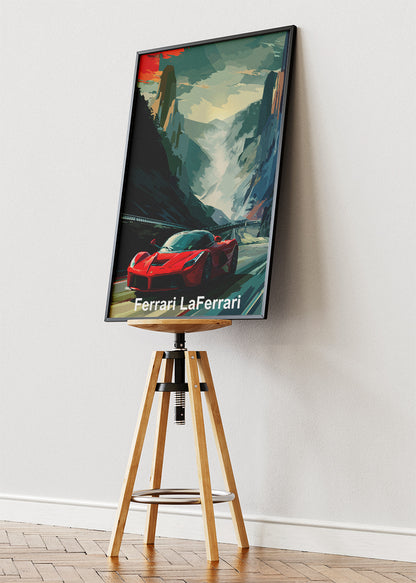 Ferrari LaFerrari Art Poster & Canvas Print – Cinematic Hypercar Wall Art