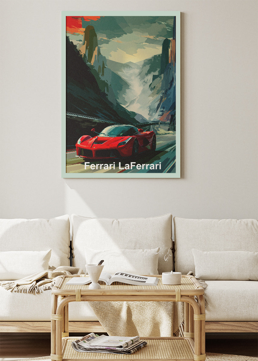 Ferrari LaFerrari Art Poster & Canvas Print – Cinematic Hypercar Wall Art