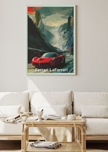 Ferrari LaFerrari Art Poster & Canvas Print – Cinematic Hypercar Wall Art