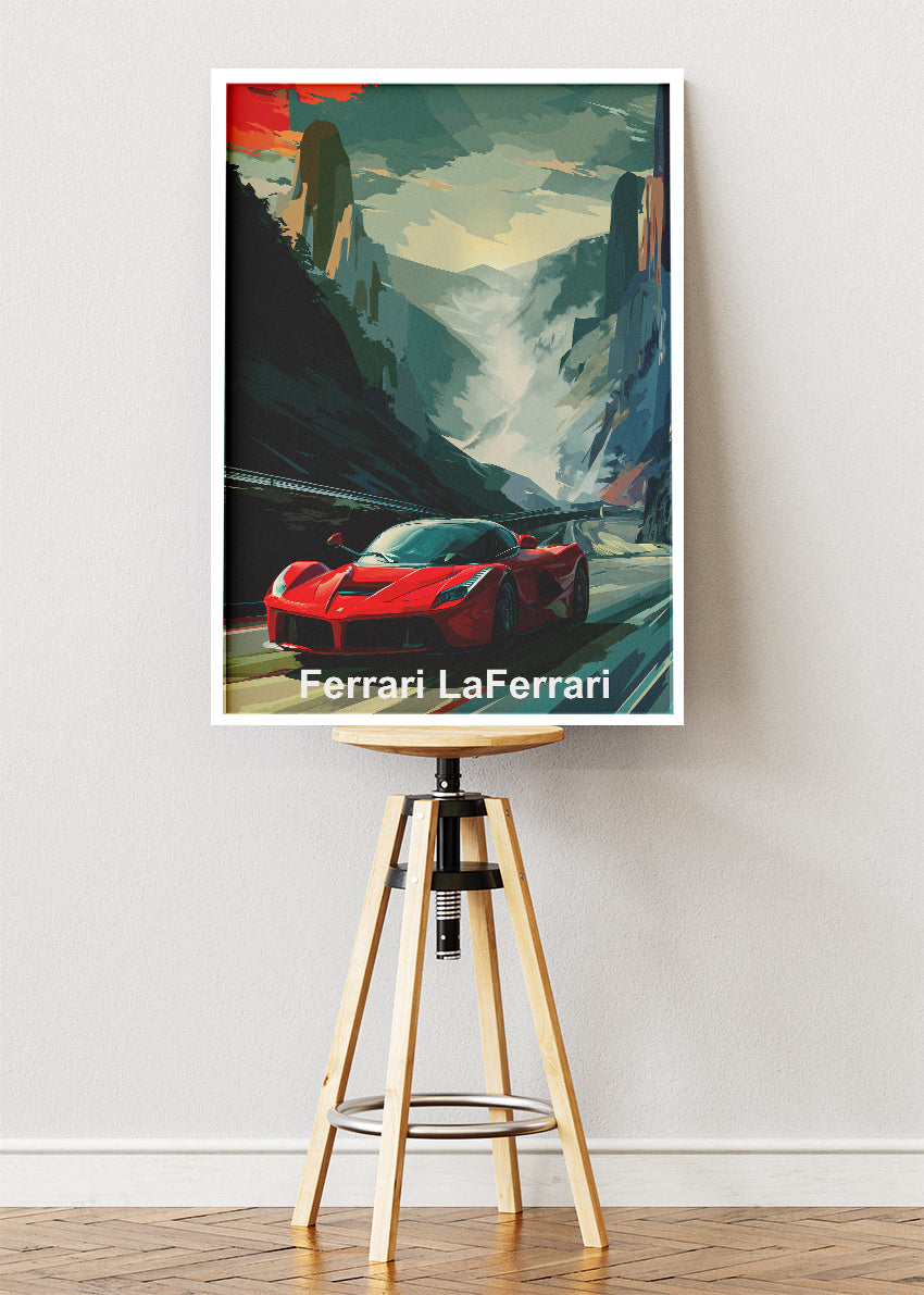 Ferrari LaFerrari Art Poster & Canvas Print – Cinematic Hypercar Wall Art