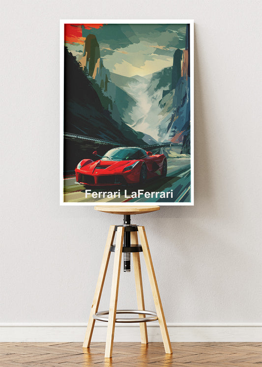 Ferrari LaFerrari Art Poster & Canvas Print – Cinematic Hypercar Wall Art