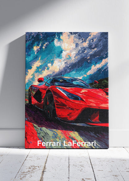 Ferrari LaFerrari Art Poster & Canvas Print – Modern Hypercar Wall Art