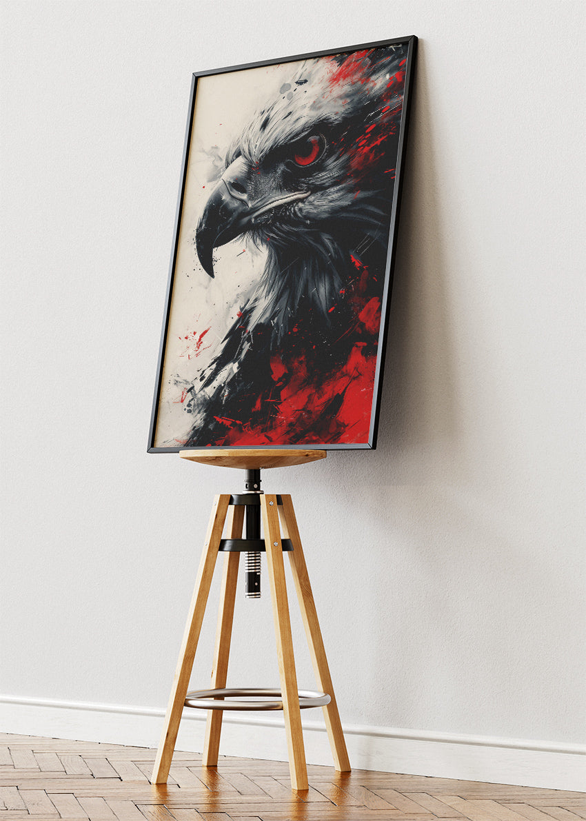 Fierce Eagle Canvas Print & Poster – Dark Wildlife Wall Art