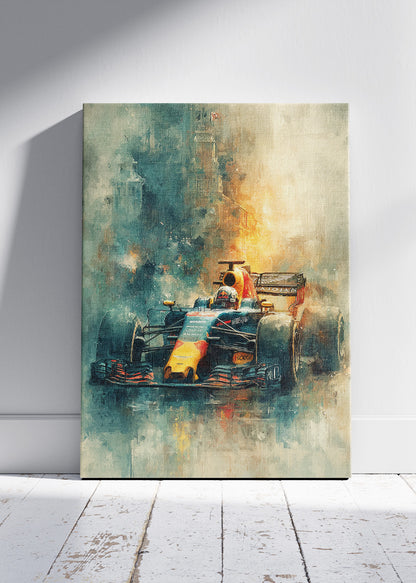 Formula 1 Abstract Oil Painting Racing Poster Canvas & Print – AI PRINT LAB